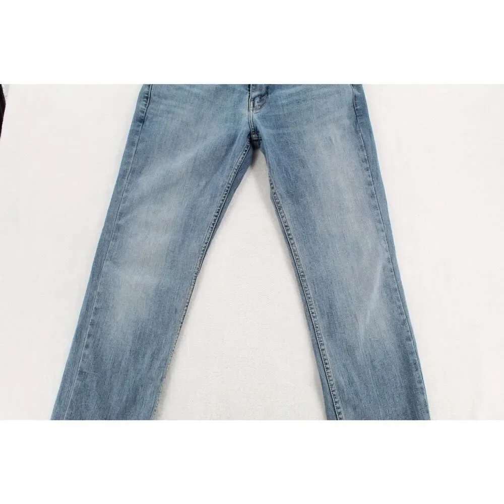 Levi's Blue 511 Cotton Blend Straight Leg Mid Rise Mens Denim Jeans Size 32x32